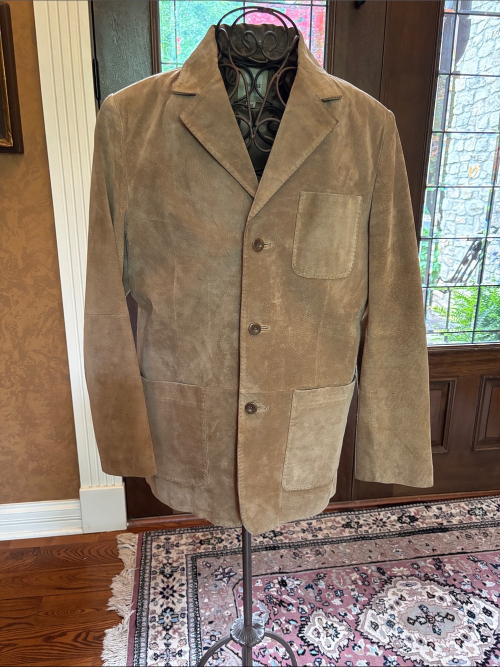 Massimo Beige Suede Jacket